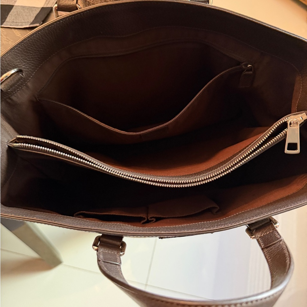 Gucci Beige and Dark Brown Men's Tote - Picture 10 of 15